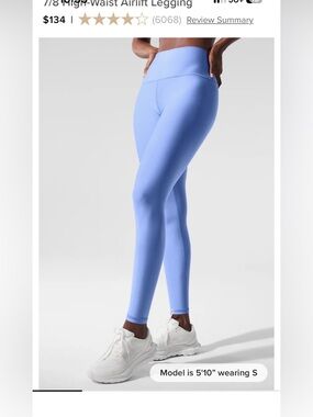 ALO Yoga Crystal Clear Blue Leggings